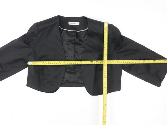 Womens UK Size 10 Gallery Black Basic Jacket