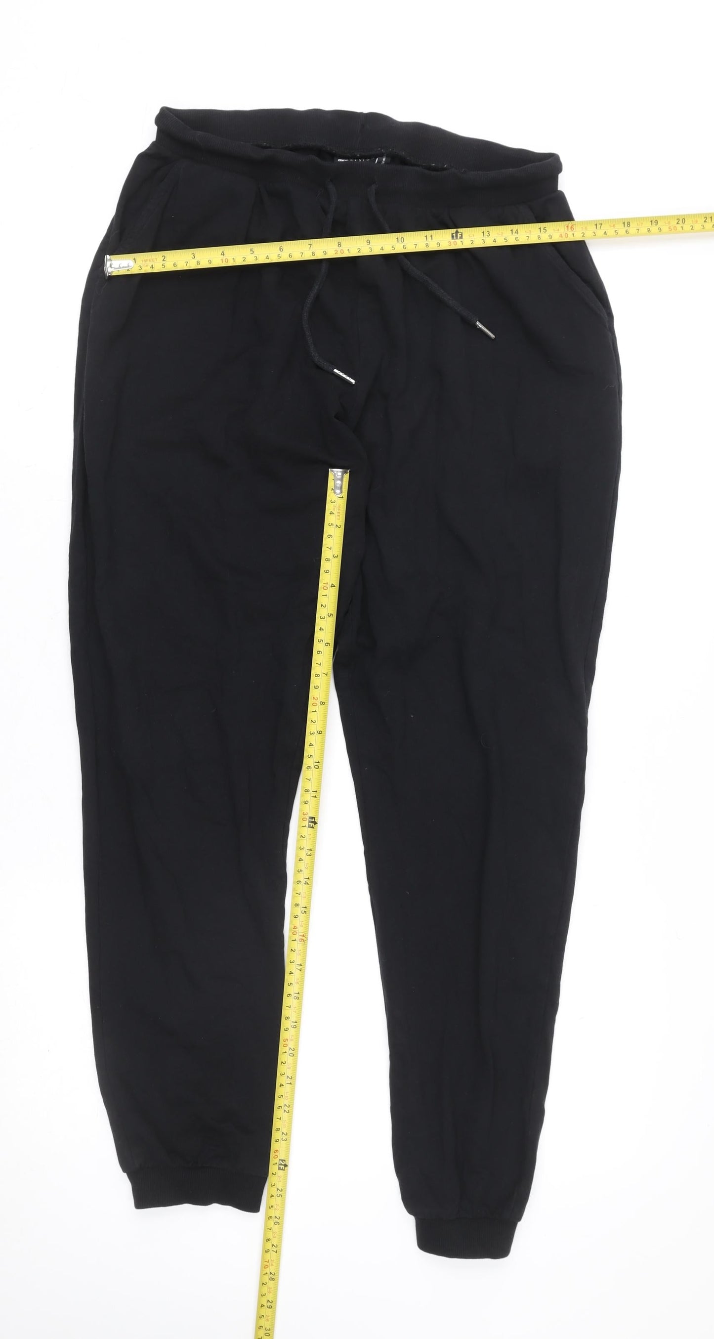 Womens UK Size 12 ASOS DESIGN Regular Fit Jogger Black Trousers