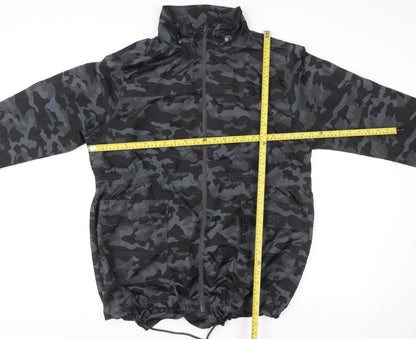 Mens UK Size 48 Brave Soul Grey Windbreaker Coat