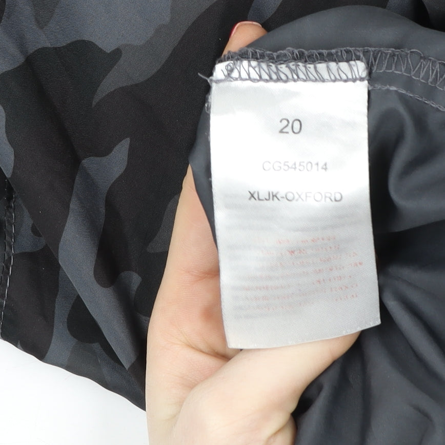 Mens UK Size 48 Brave Soul Grey Windbreaker Coat