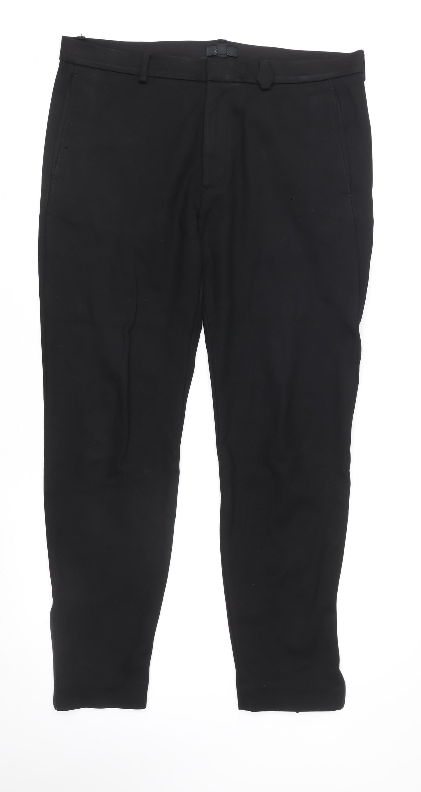 Womens UK Size 10 COS Slim Fit Business Casual Workwear Black Trousers