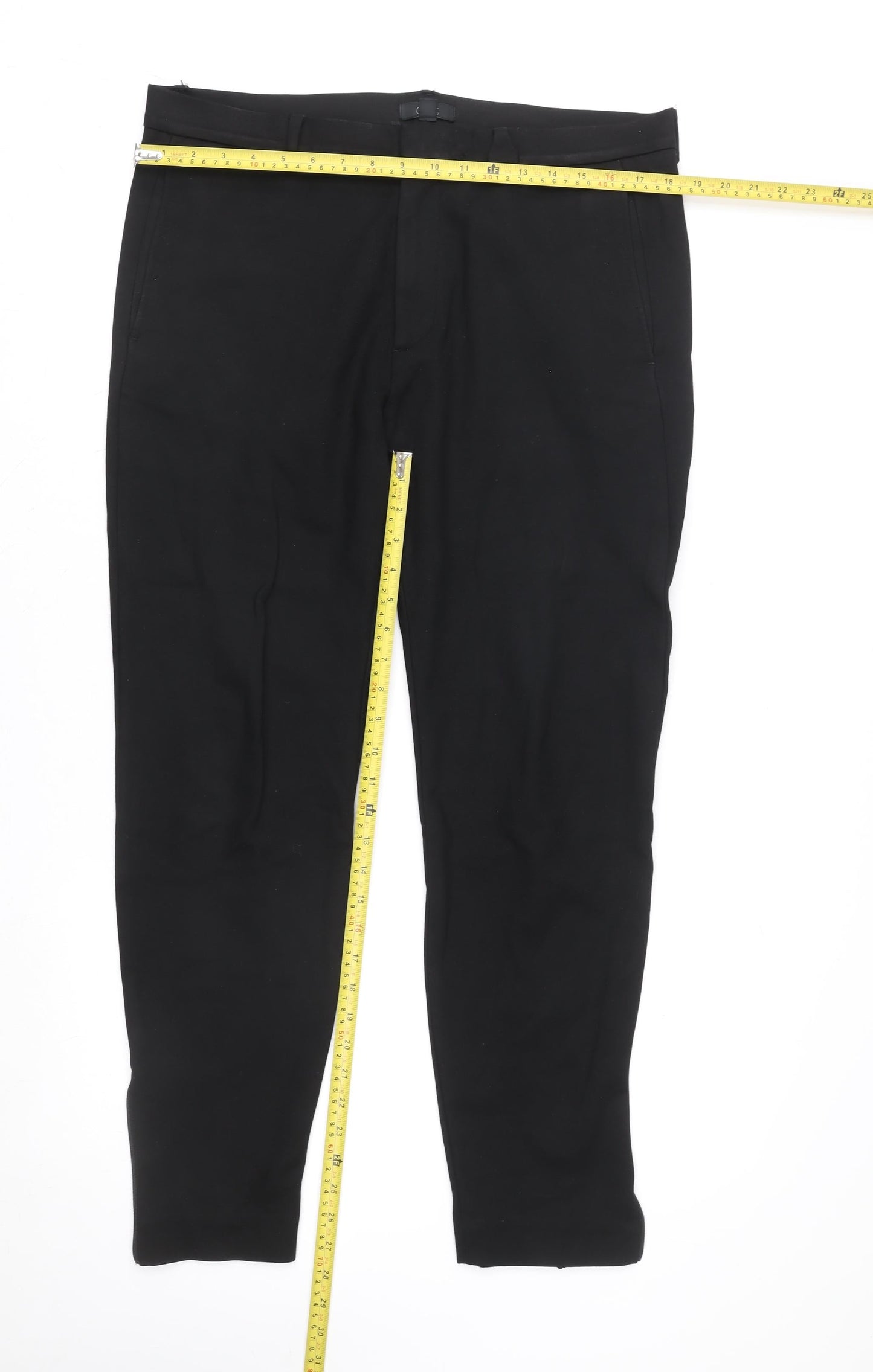 Womens UK Size 10 COS Slim Fit Business Casual Workwear Black Trousers