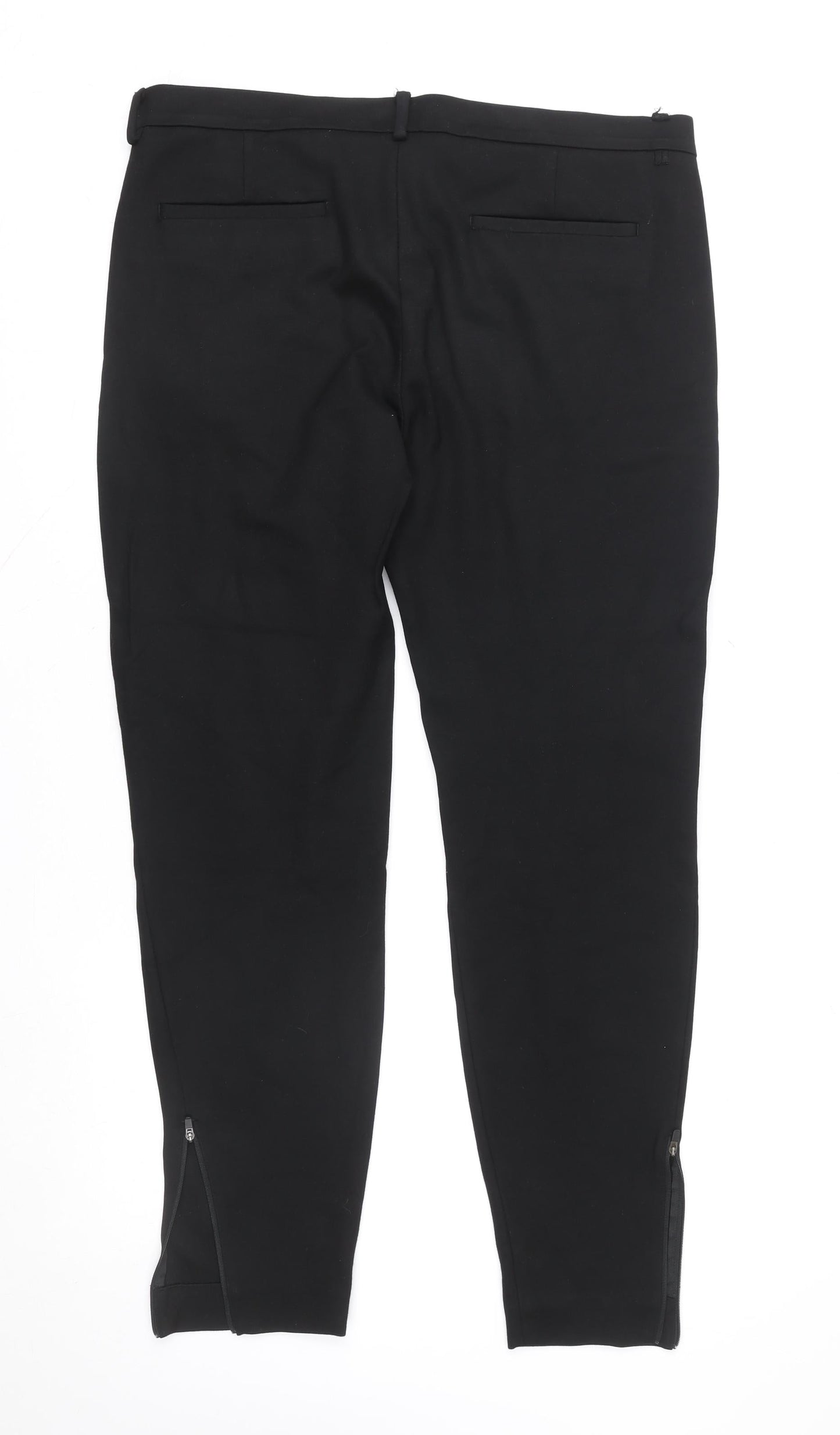 Womens UK Size 10 COS Slim Fit Business Casual Workwear Black Trousers