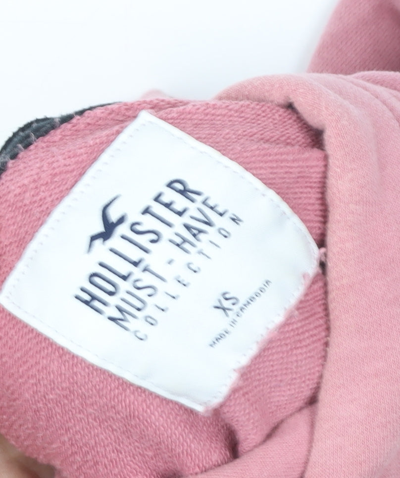 Hollister Women’s Pink Pullover Hoodie XS Cotton Blend Casual