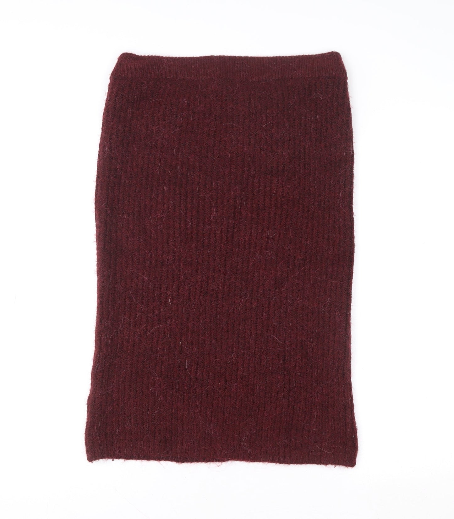 Tu Premium Women’s Red Knit Pencil Skirt Size 10 Wool Blend