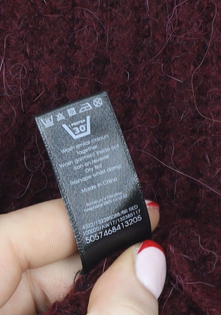 Tu Premium Women’s Red Knit Pencil Skirt Size 10 Wool Blend