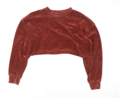 Womens UK Size 4 Missguided Brown Pullover Sweatshirt