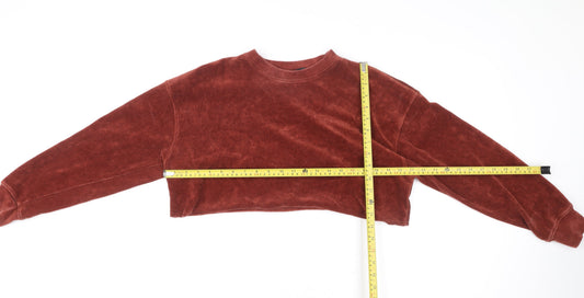 Womens UK Size 4 Missguided Brown Pullover Sweatshirt