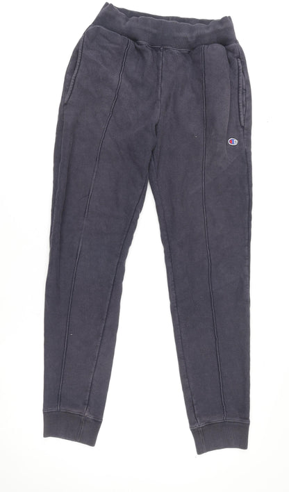 Mens UK Size XS Champion Regular Fit Jogger Black Trousers
