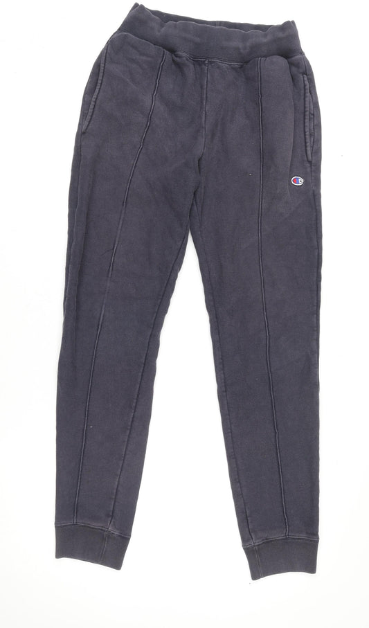 Mens UK Size XS Champion Regular Fit Jogger Black Trousers