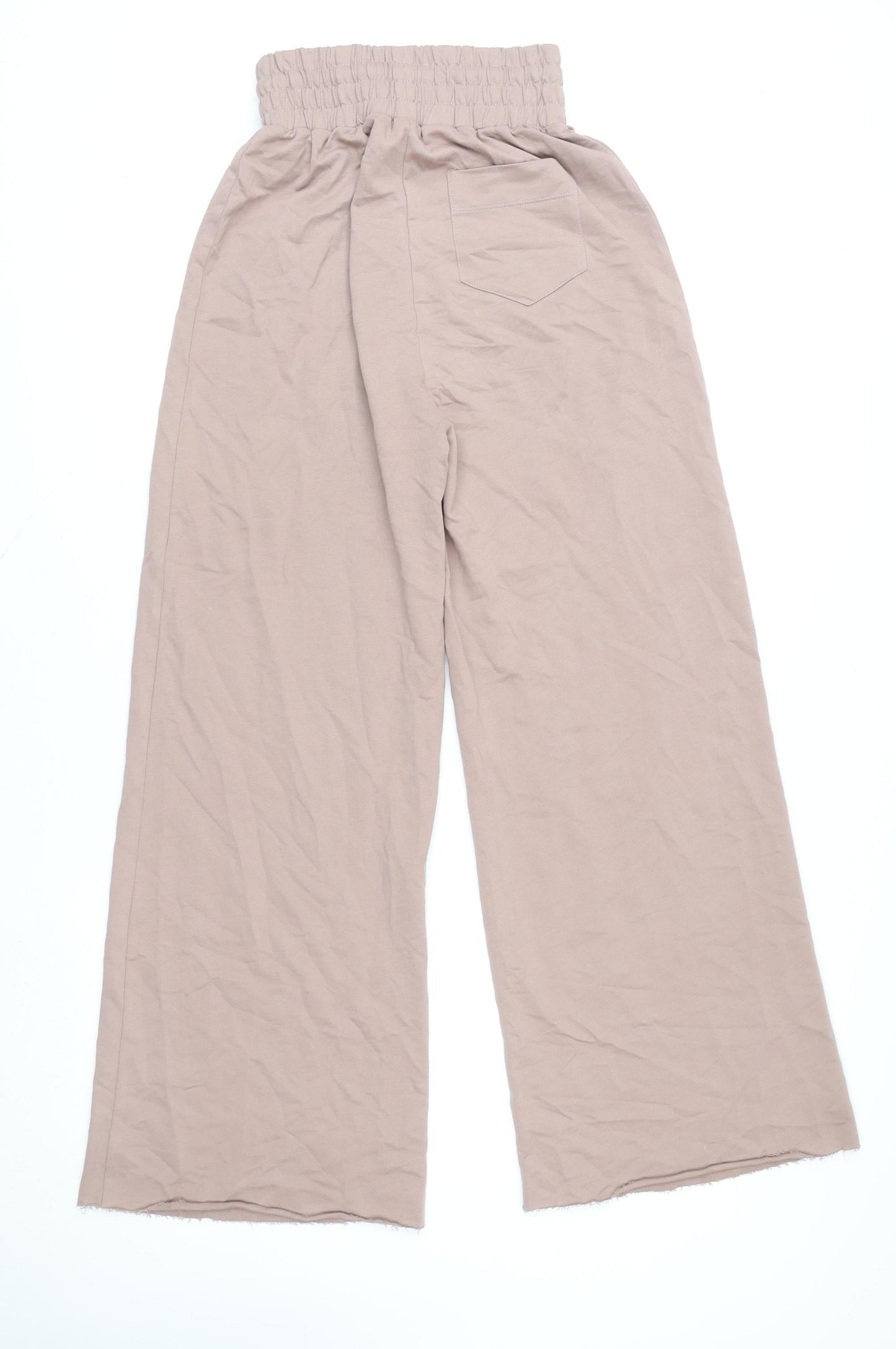 Womens UK Size 6 COLLUSION Relaxed Fit Wide-Leg Beige Trousers