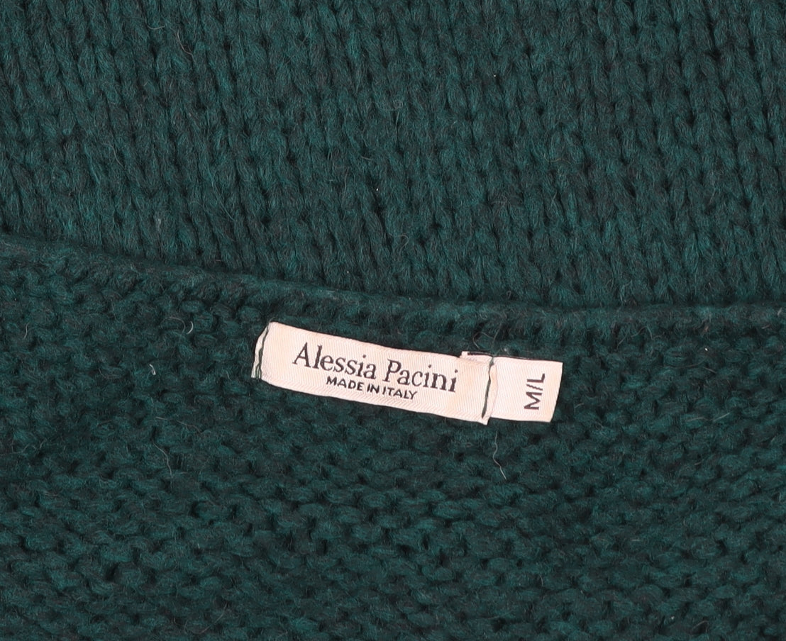 Womens UK Size M Alessia Pacini Green Pullover Jumper