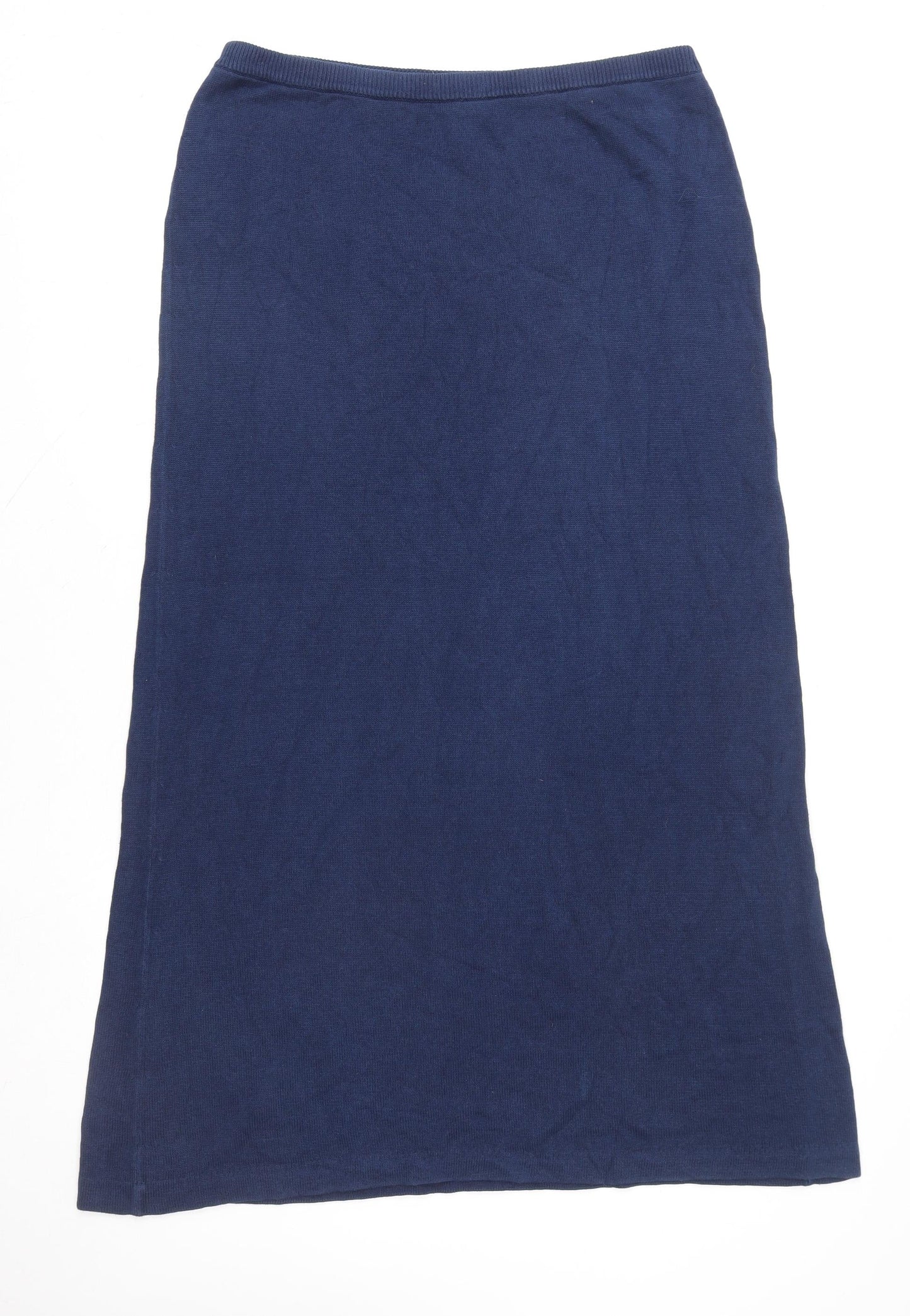 EAST Women’s Blue A-Line Cotton Knit Midi Skirt XL