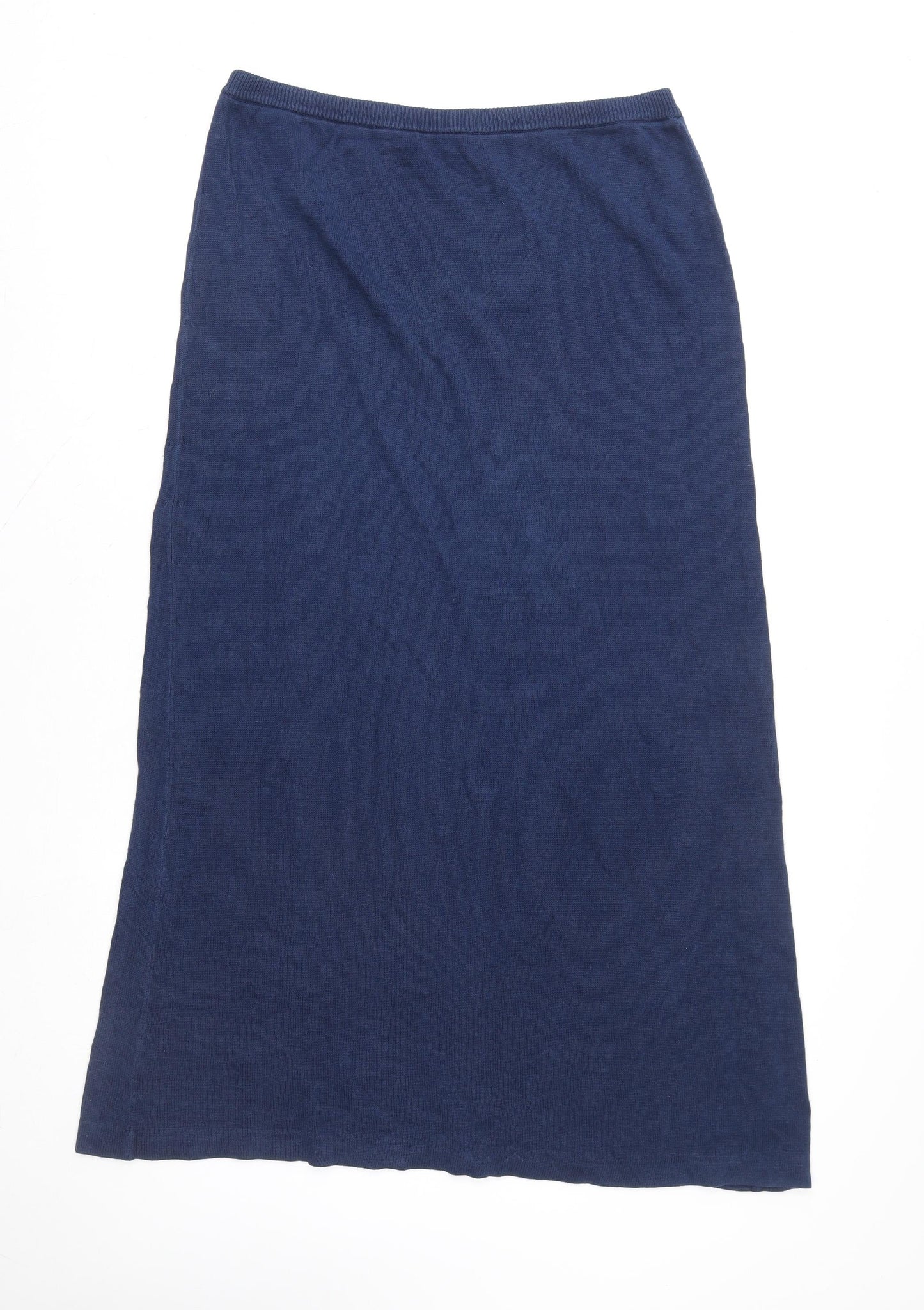 EAST Women’s Blue A-Line Cotton Knit Midi Skirt XL