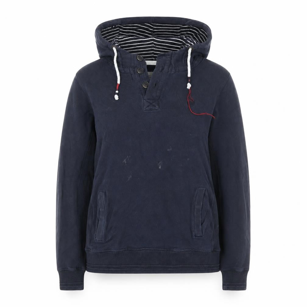 Unisex Adults UK Size XL FatFace Blue Henley Hoodie