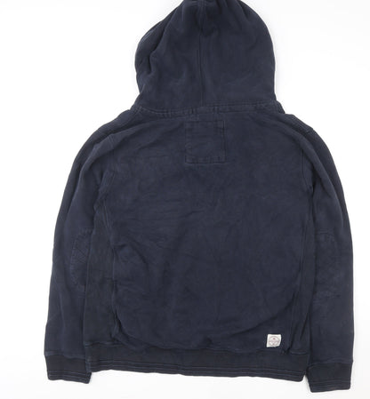 Unisex Adults UK Size XL FatFace Blue Henley Hoodie