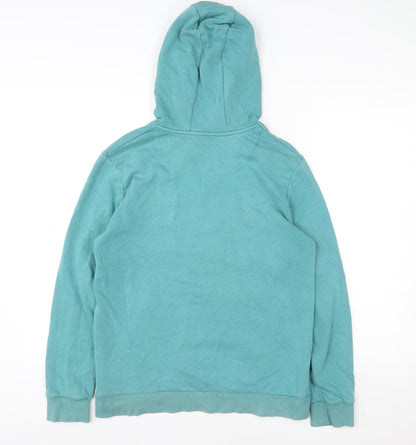 Marks and Spencer Boys Jade Green Pullover Hoodie 13-14 Years Cotton Blend