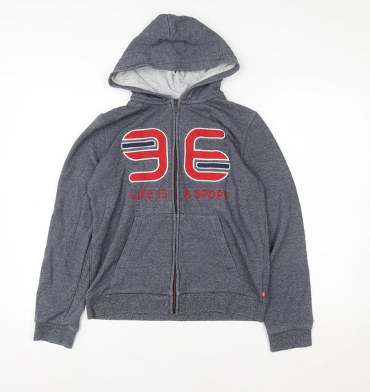Boys UK Size 14 Years Okaidi Grey Full Zip Hoodie
