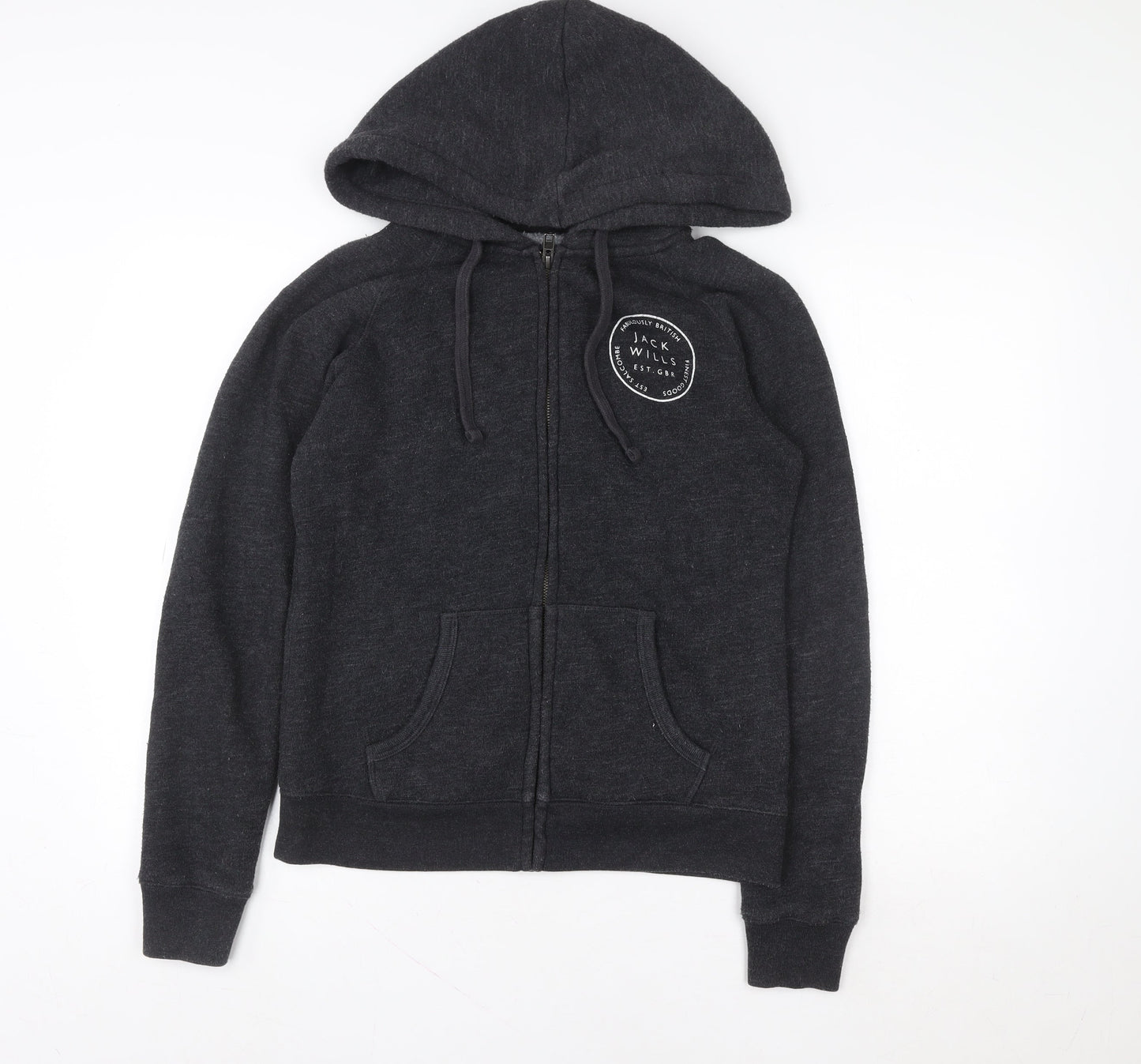 Mens UK Size M Jack Wills Black Full Zip Hoodie