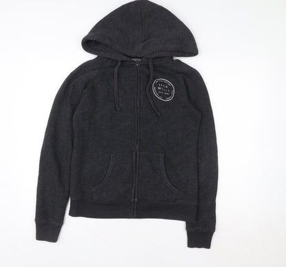 Mens UK Size M Jack Wills Black Full Zip Hoodie