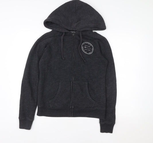 Mens UK Size M Jack Wills Black Full Zip Hoodie