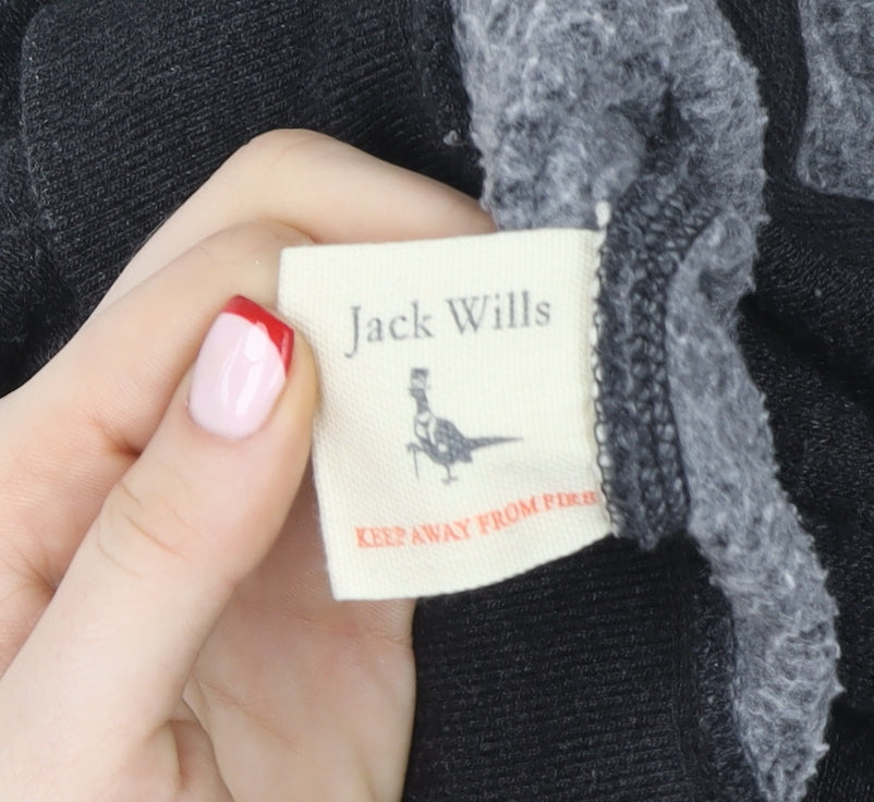 Mens UK Size M Jack Wills Black Full Zip Hoodie