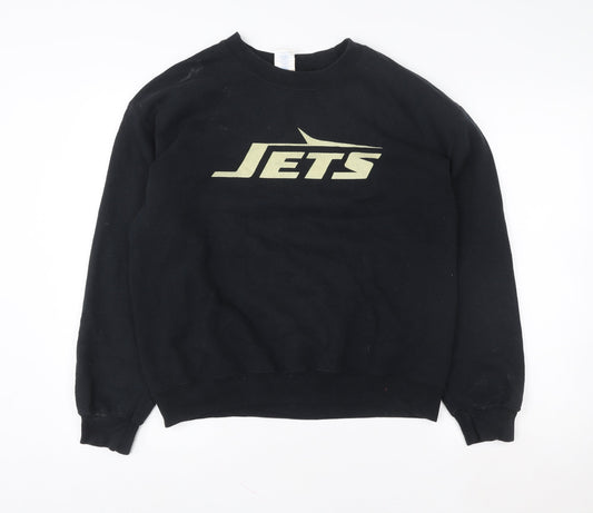 Gildan Heavy Blend Women's Black Medium Jets Graphic Sweatshirt