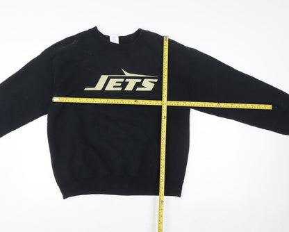 Womens UK Size M Gildan Black Pullover Sweatshirt