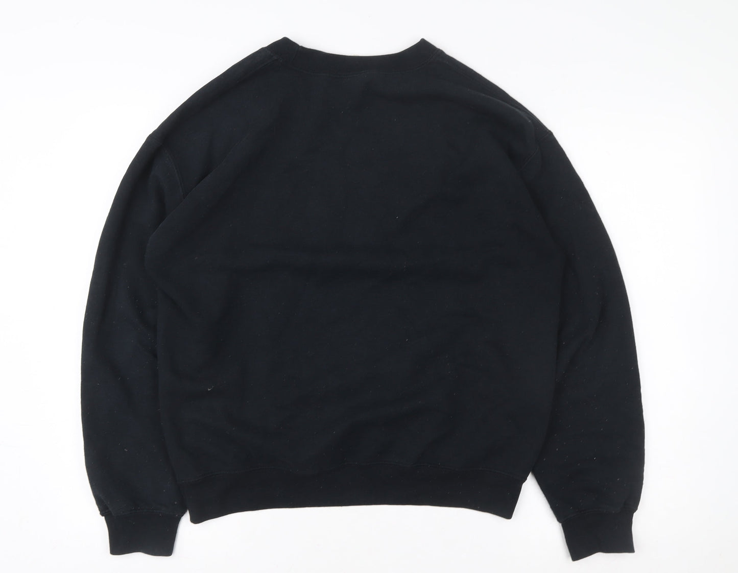 Womens UK Size M Gildan Black Pullover Sweatshirt