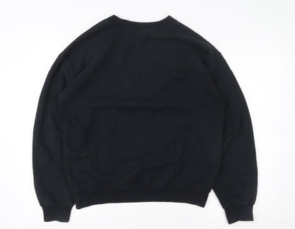 Womens UK Size M Gildan Black Pullover Sweatshirt