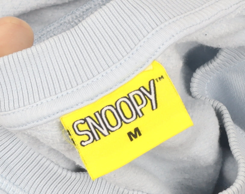 George Snoopy Women's Blue Crew Neck Pullover Sweatshirt Size 12-14