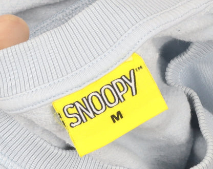 George Snoopy Women's Blue Crew Neck Pullover Sweatshirt Size 12-14