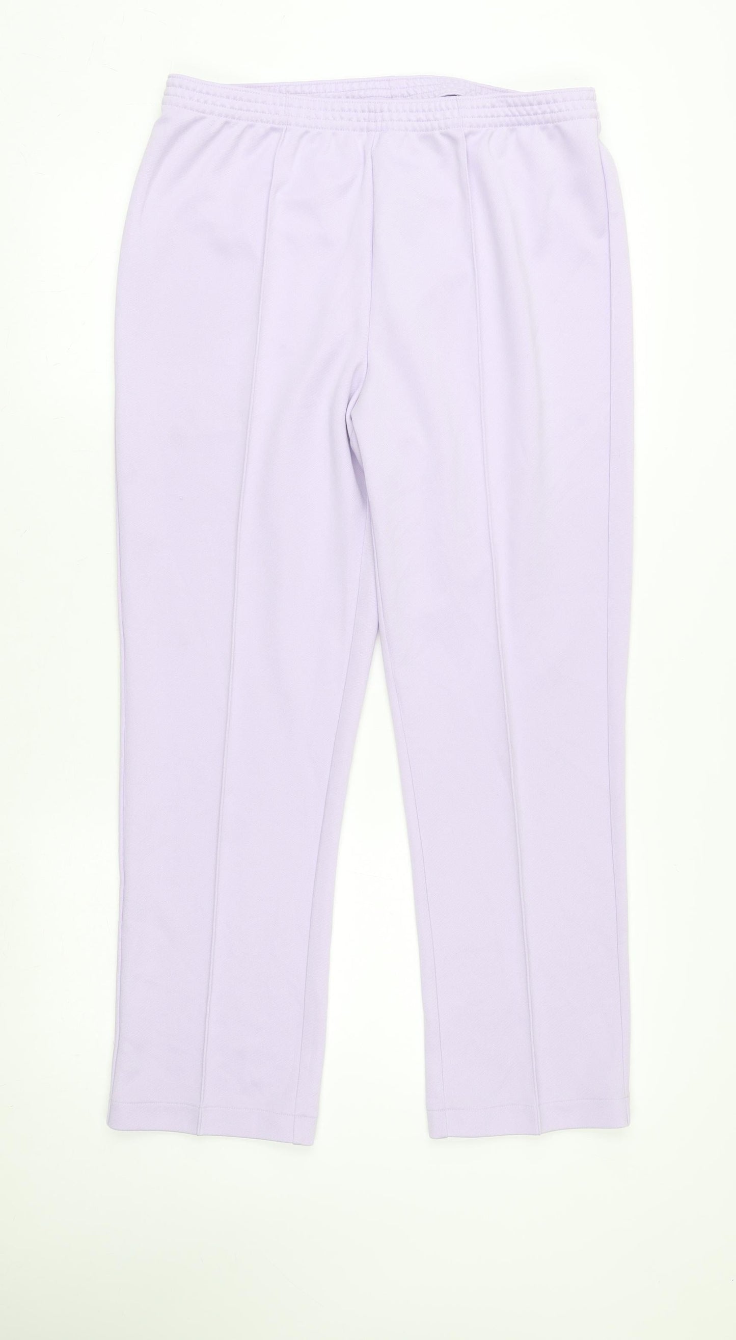 Damart Women’s Purple Cropped Trousers Size 16 Elastic Waist Lightweight