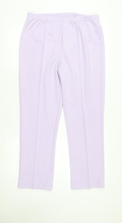 Damart Women’s Purple Cropped Trousers Size 16 Elastic Waist Lightweight