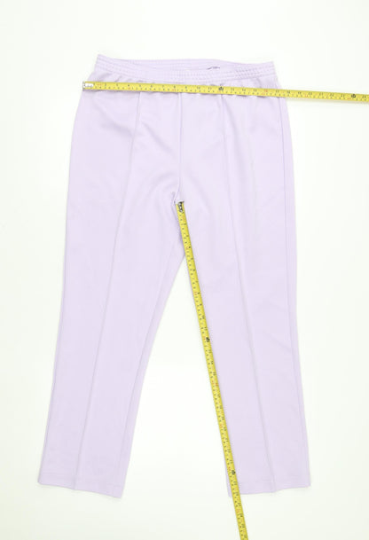 Damart Women’s Purple Cropped Trousers Size 16 Elastic Waist Lightweight