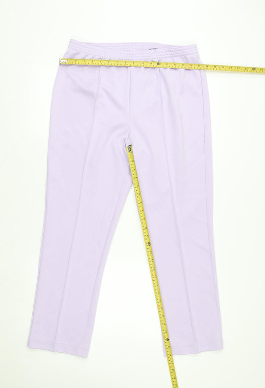 Damart Women’s Purple Cropped Trousers Size 16 Elastic Waist Lightweight