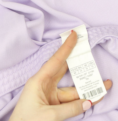 Damart Women’s Purple Cropped Trousers Size 16 Elastic Waist Lightweight