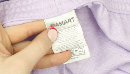 Damart Women’s Purple Cropped Trousers Size 16 Elastic Waist Lightweight