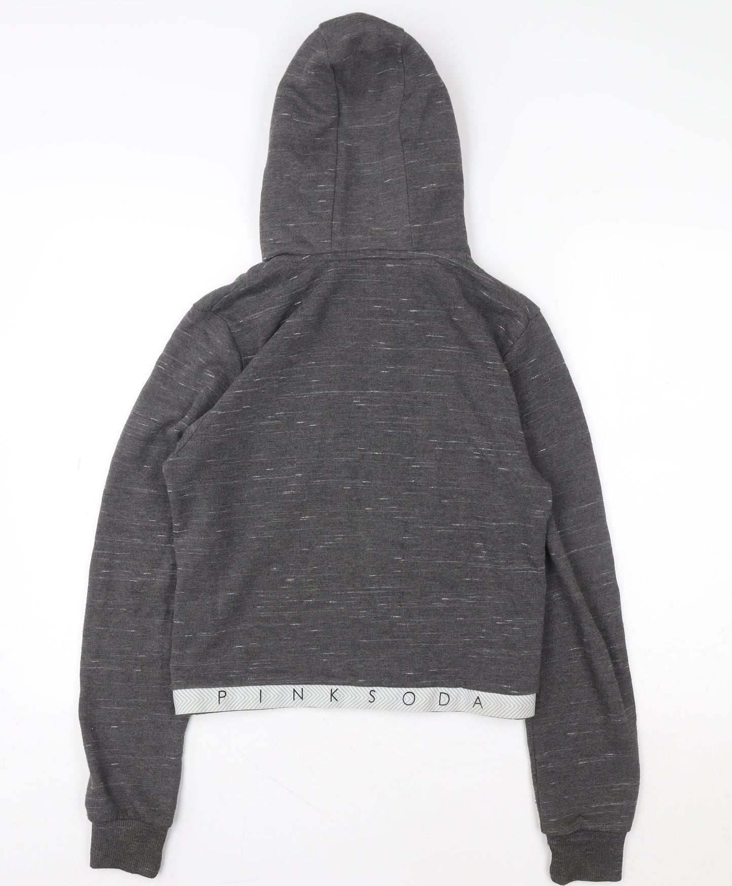 Womens UK Size 10 Pink Soda Sport Grey Full Zip Hoodie