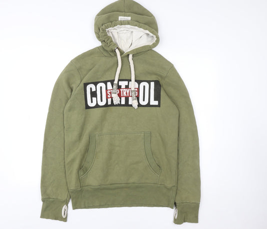 Mens UK Size L Plus Eighteen Green Pullover Hoodie