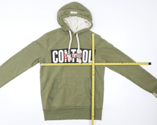 Mens UK Size L Plus Eighteen Green Pullover Hoodie