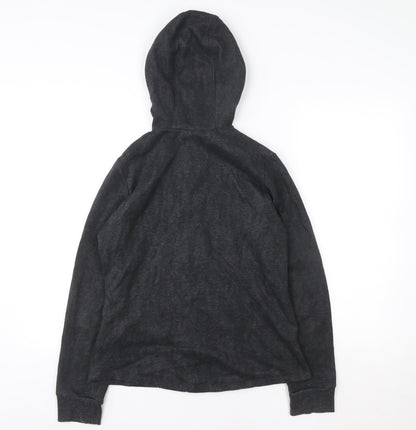 Decathlon Girls Black Full Zip Fleece Hoodie 14-15 Years