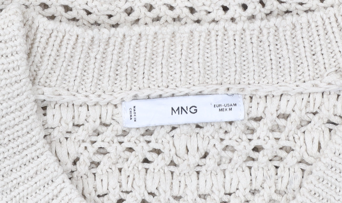 Womens UK Size M MNG Beige Pullover Jumper