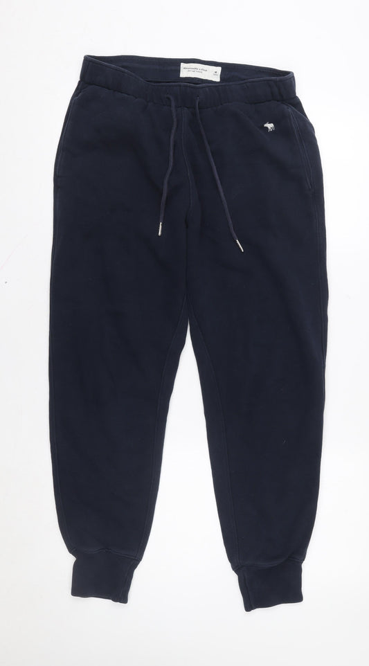 Abercrombie & Fitch Men's Blue Fleece Jogger Trousers Size M