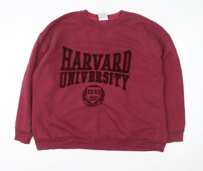 Womens UK Size XL Harvard Red Pullover Sweatshirt