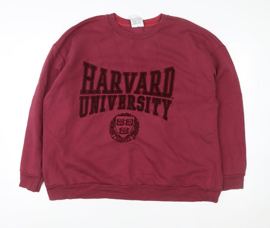Womens UK Size XL Harvard Red Pullover Sweatshirt
