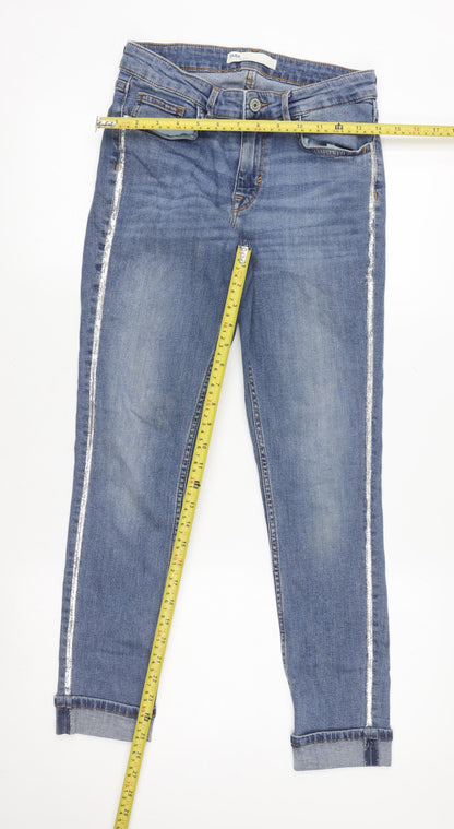 Zara Women Blue Size 10 Mid Rise Skinny Denim Jeans