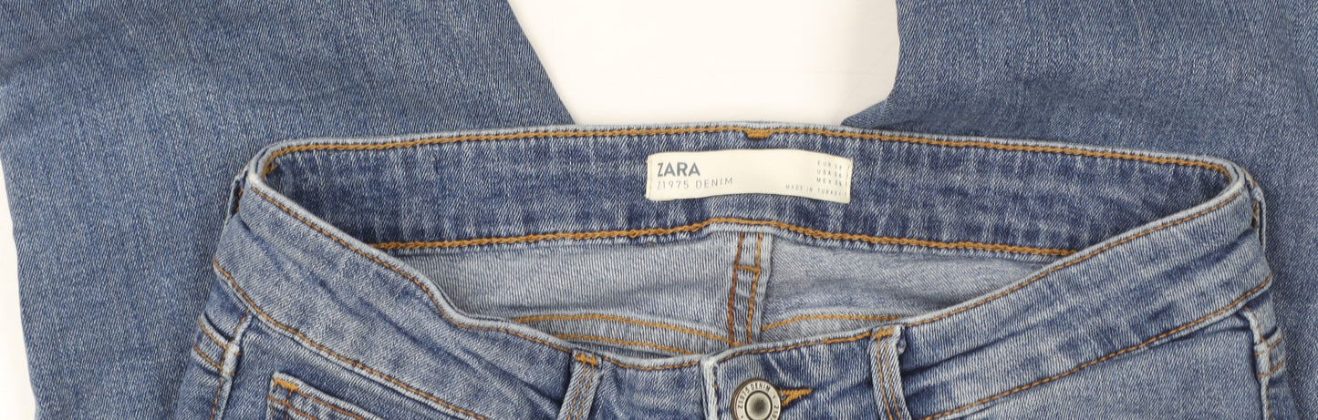 Zara Women Blue Size 10 Mid Rise Skinny Denim Jeans