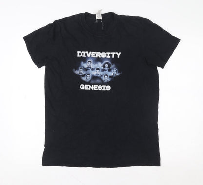 Mens UK Size M Gildan Black  T-Shirt