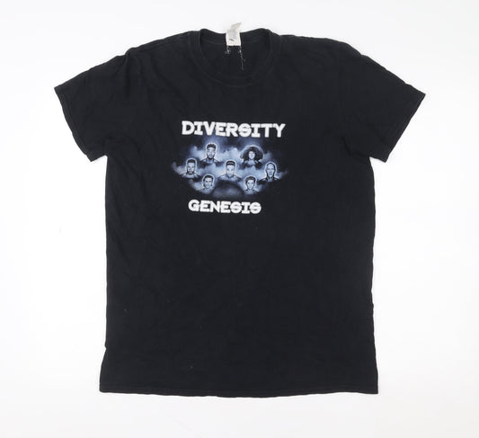Mens UK Size M Gildan Black  T-Shirt